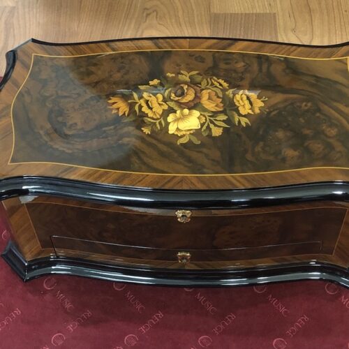 Reuge Music Box Company Masterpiece 72 Note Interchangeable 5 Movement, 15 Tune Crescendo/Dolce Vita Music Box