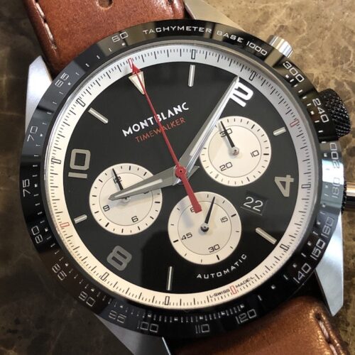 Montblanc TimeWalker Chronograph 43mm Automatic Black / White Panda Daytona with Box and Papers 119942