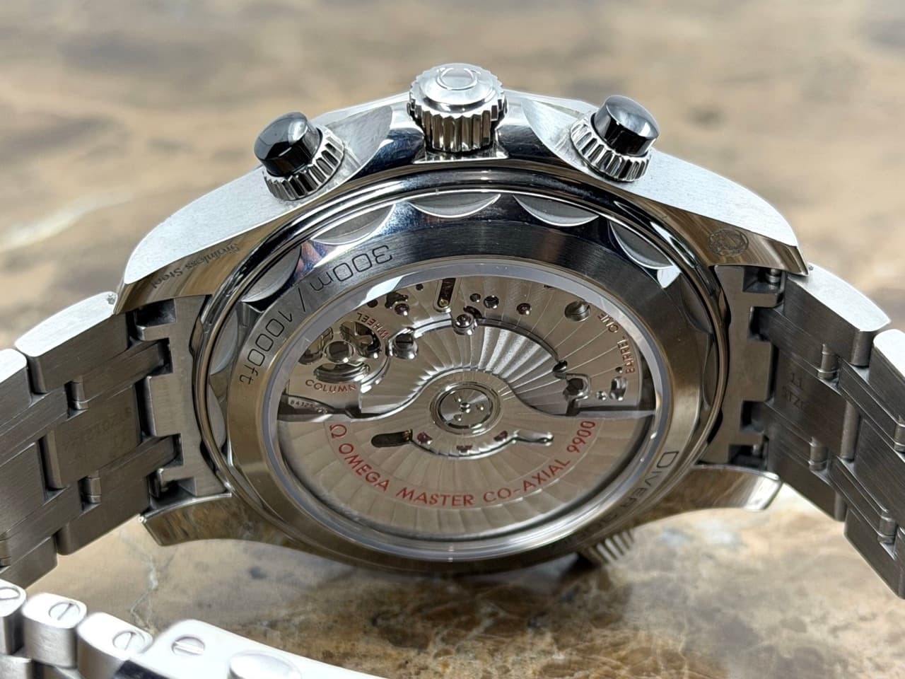 OMEGA Seamaster Diver 300M Chronograph 44mm Automatic Black Dial on Bracelet Box Papers Cards 210.30.44.51.01.001