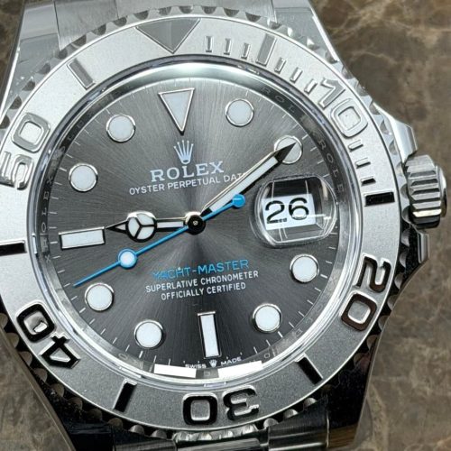 Rolex Yachtmaster Steel & Platinum 40mm Automatic with Rhodium Dial 116622 with Box and Papers