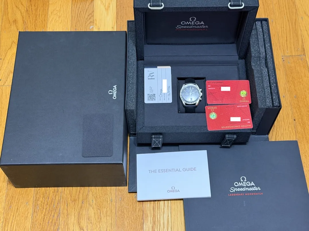 Omega Speedmaster MOONWATCH PROFESSIONAL 42mm Manual Leather 310.32.42.50.01.002 Sapphire Sandwich Box Papers Pictogram Cards
