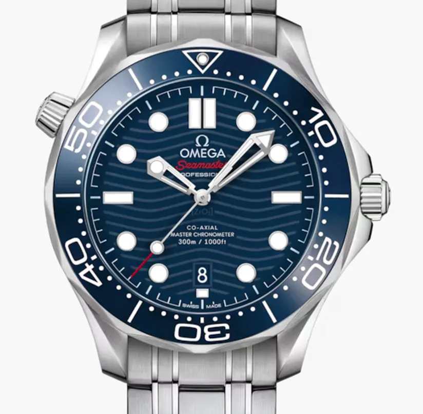 Omega Seamaster Professional Diver 300M Co‑Axial Master 42mm Blue Dial Blue Ceramic Bezel Box Papers 210.30.42.20.03.001
