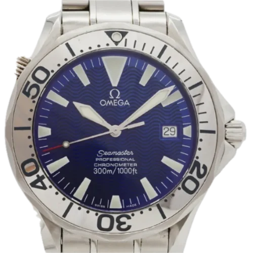 Omega Seamaster 300m Electric Blue Wave Dial 41mm Automatic with Box and Booklets model 2255.80