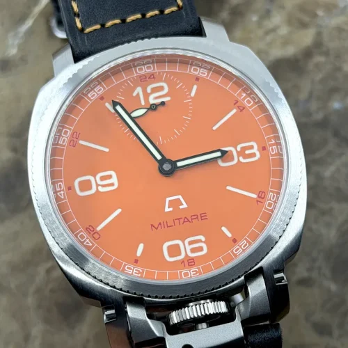 ANONIMO Militare OPERA MECCANA MOD 2004 A/T 43mm Manual Wind Orange Dial Box Papers
