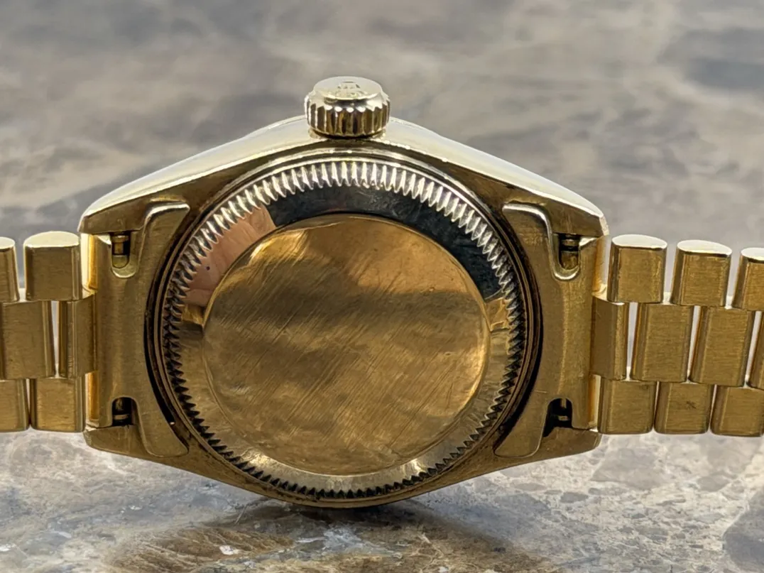Rolex Lady President Datejust 18k Yellow Gold Factory Diamond Dial model 69178 Box Papers