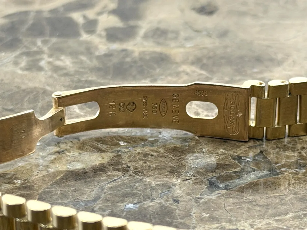 Rolex Lady President Datejust 18k Yellow Gold Factory Diamond Dial model 69178 Box Papers